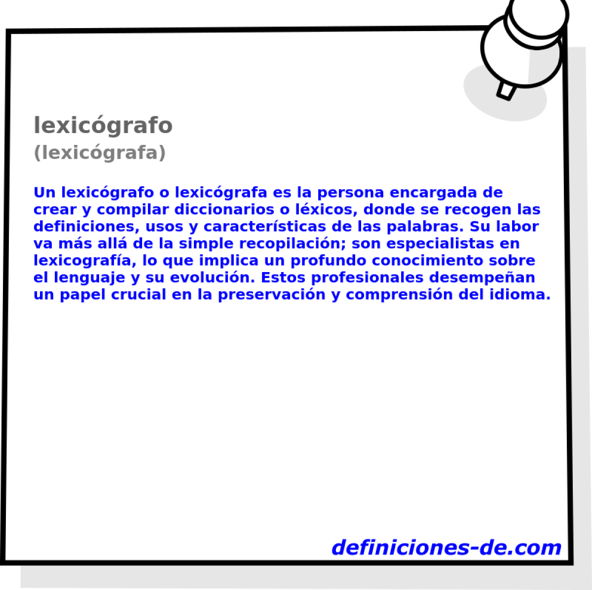 lexicgrafo (lexicgrafa)