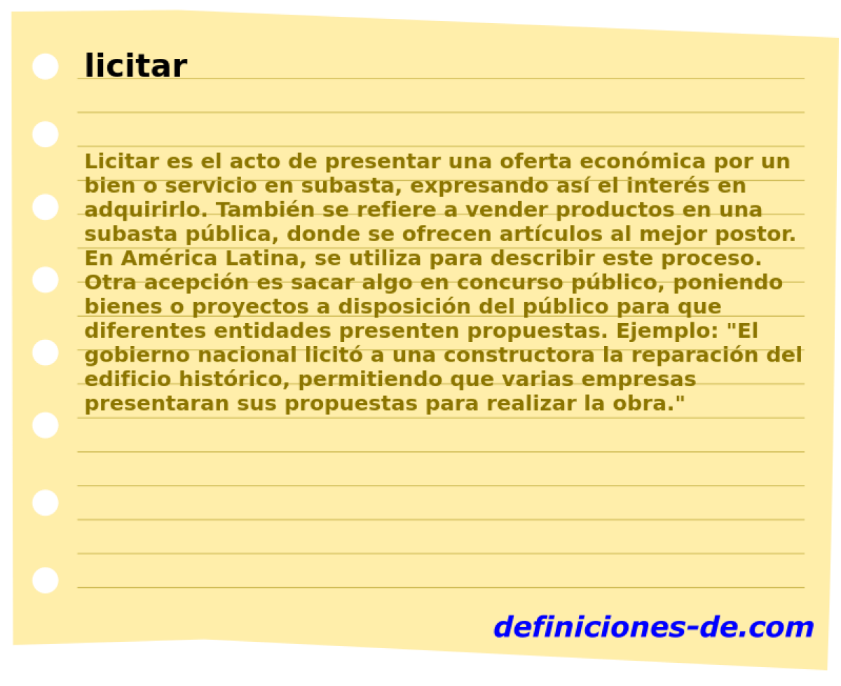 licitar 