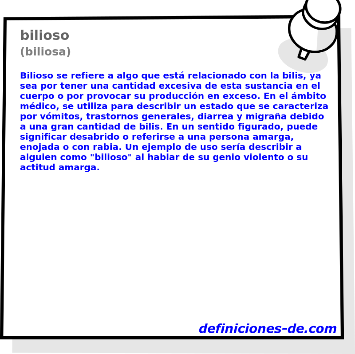 bilioso (biliosa)