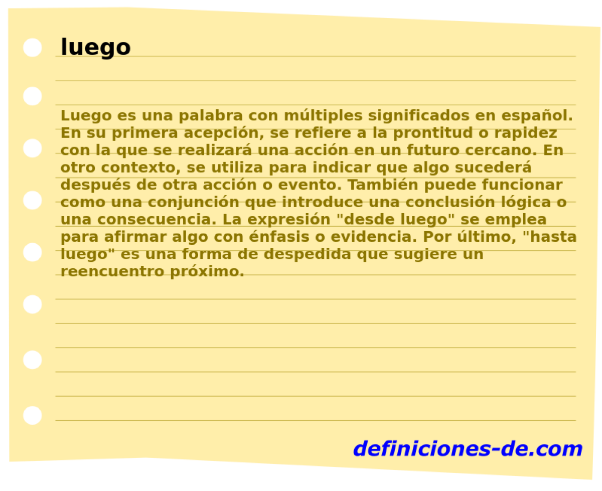 luego 