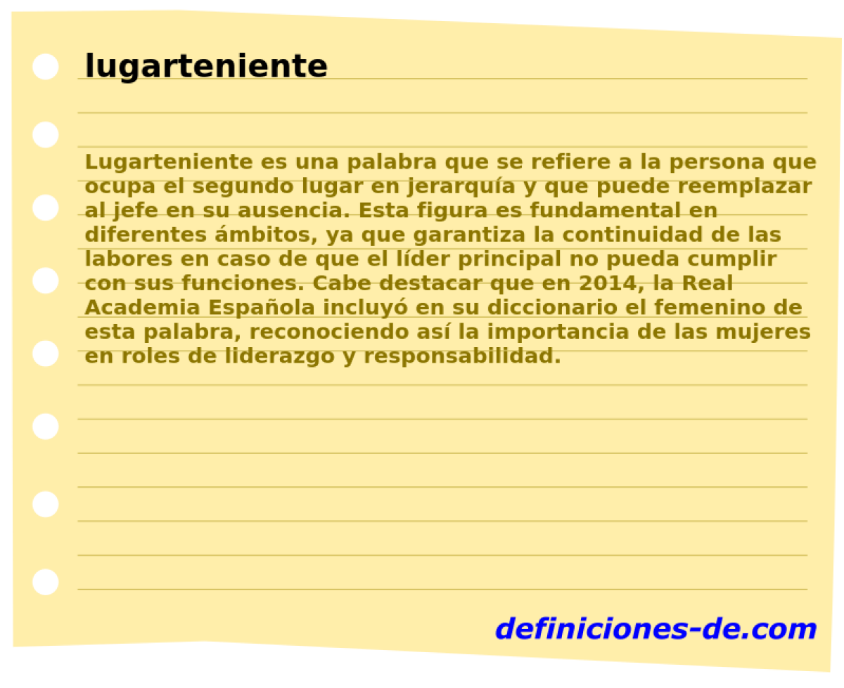 lugarteniente 