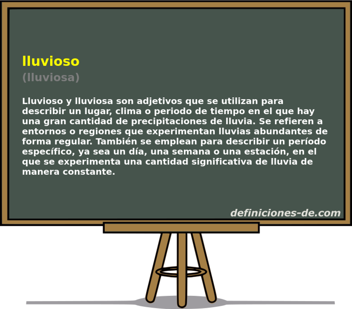 lluvioso (lluviosa)