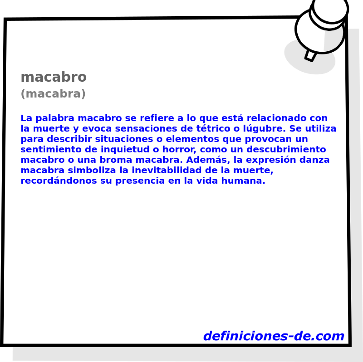 macabro (macabra)