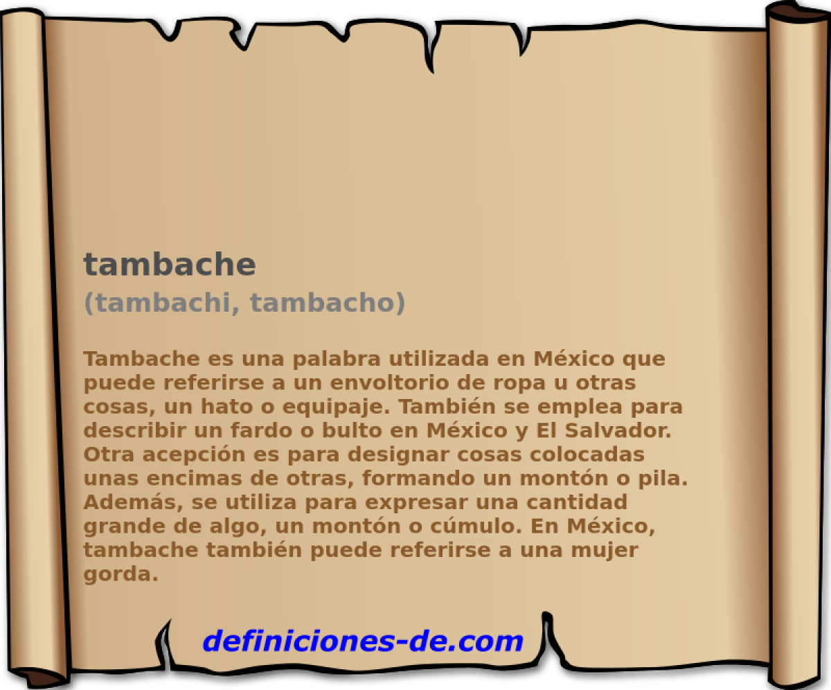 tambache (tambachi, tambacho)