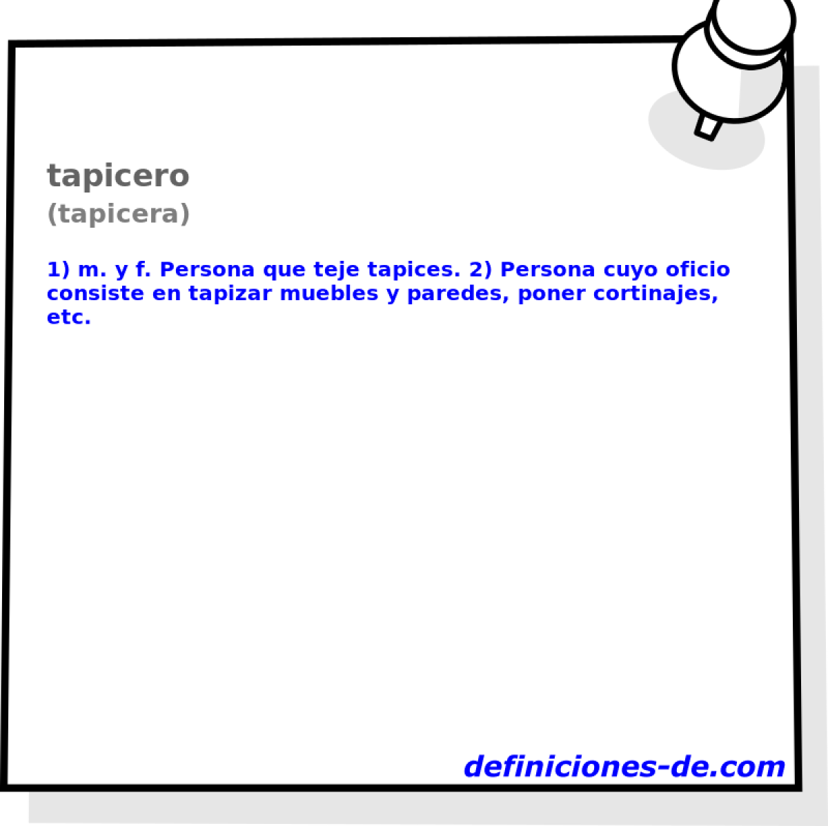 tapicero (tapicera)