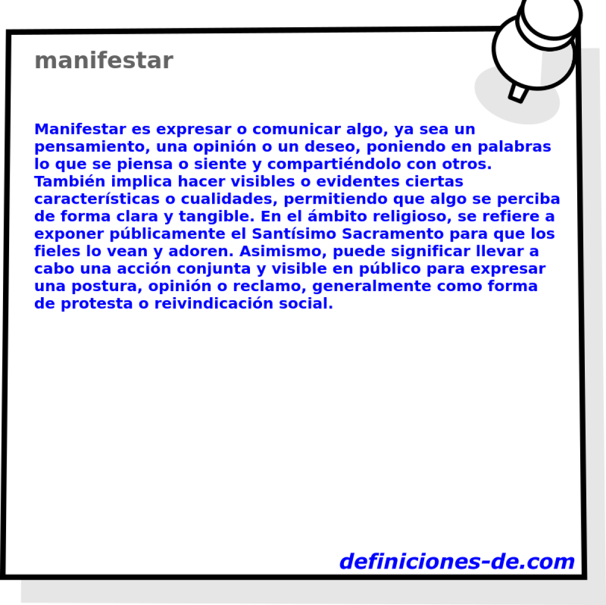 manifestar 