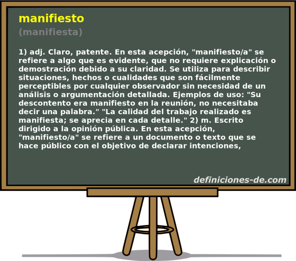 manifiesto (manifiesta)