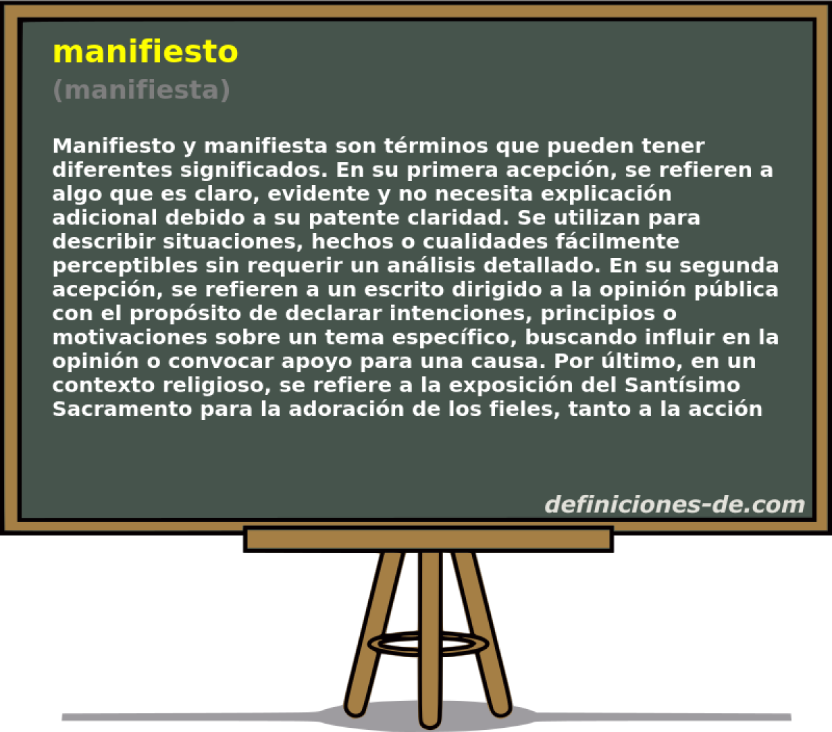 manifiesto (manifiesta)