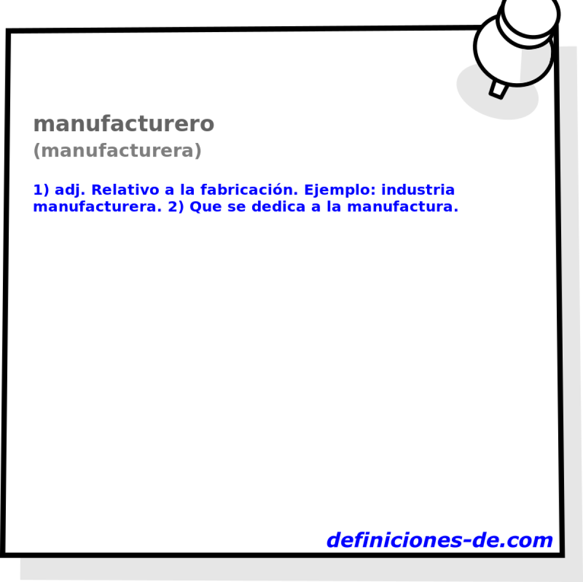 manufacturero (manufacturera)