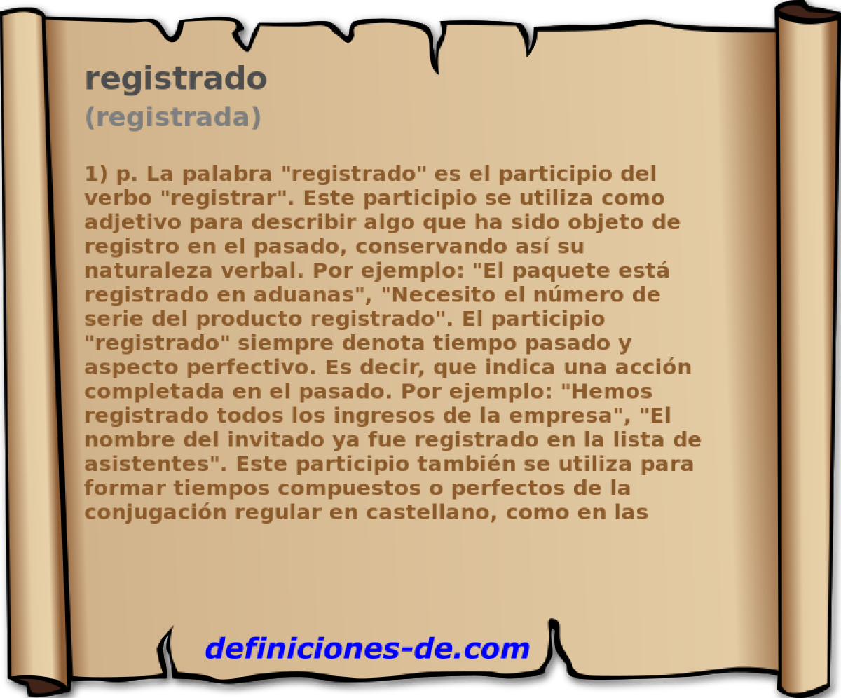registrado (registrada)