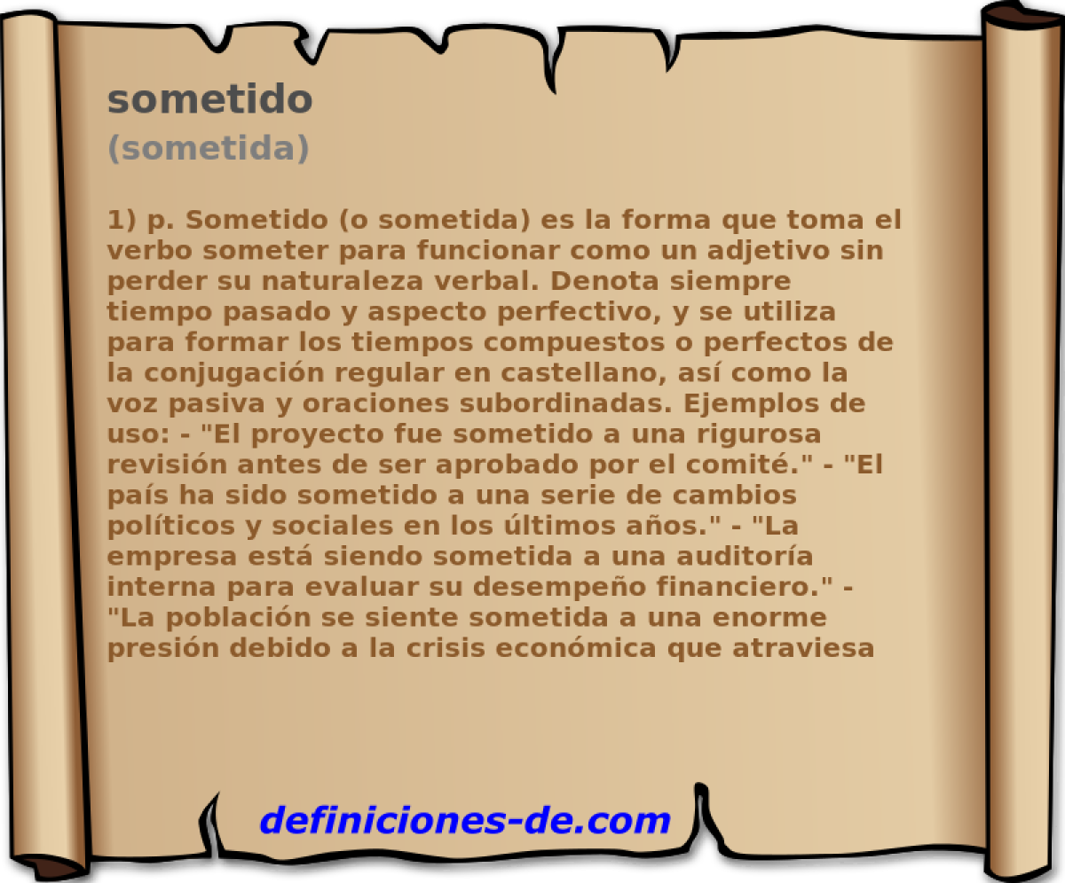 sometido (sometida)