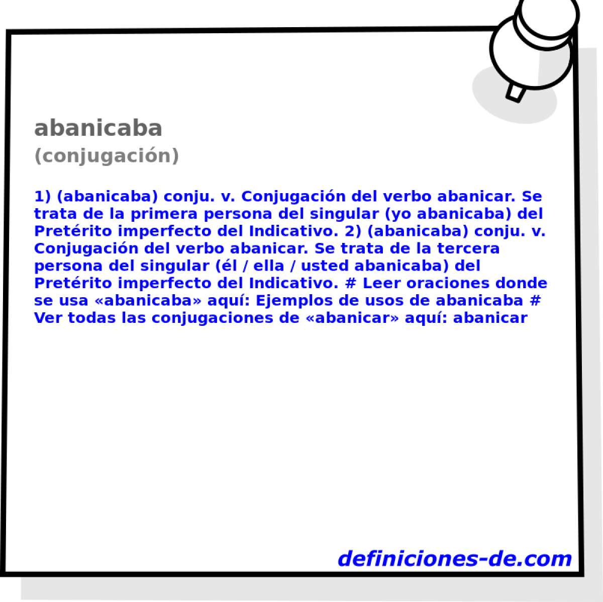 abanicaba (conjugacin)