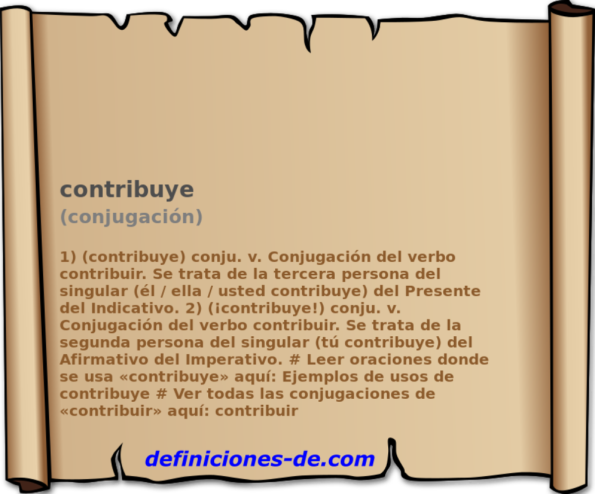 contribuye (conjugacin)