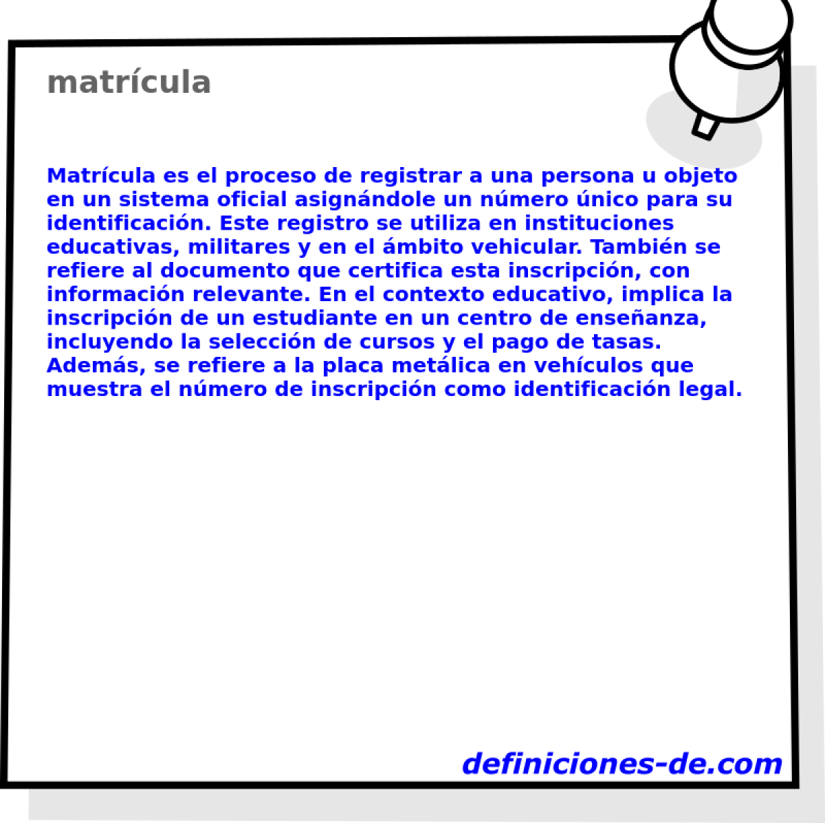 matrcula 