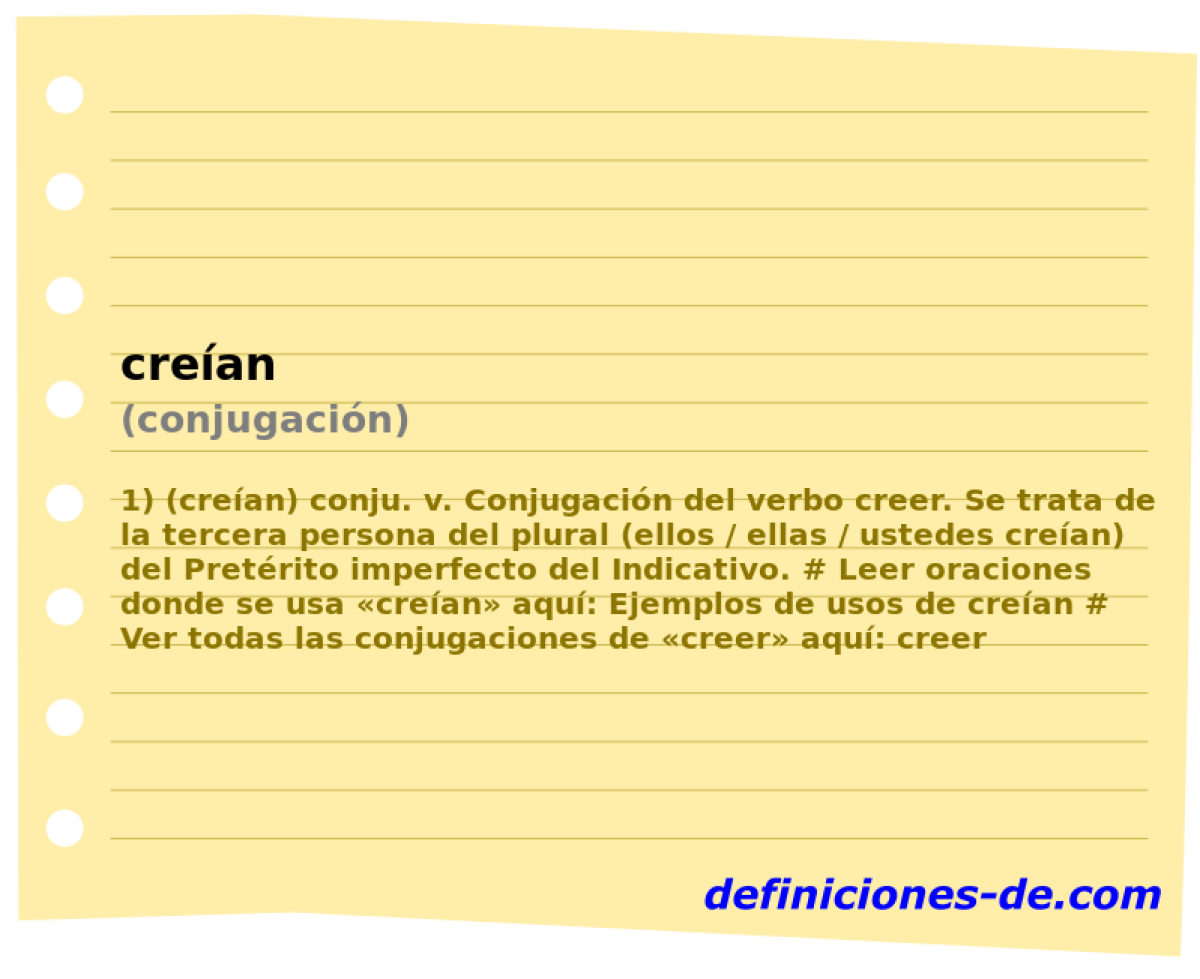 crean (conjugacin)