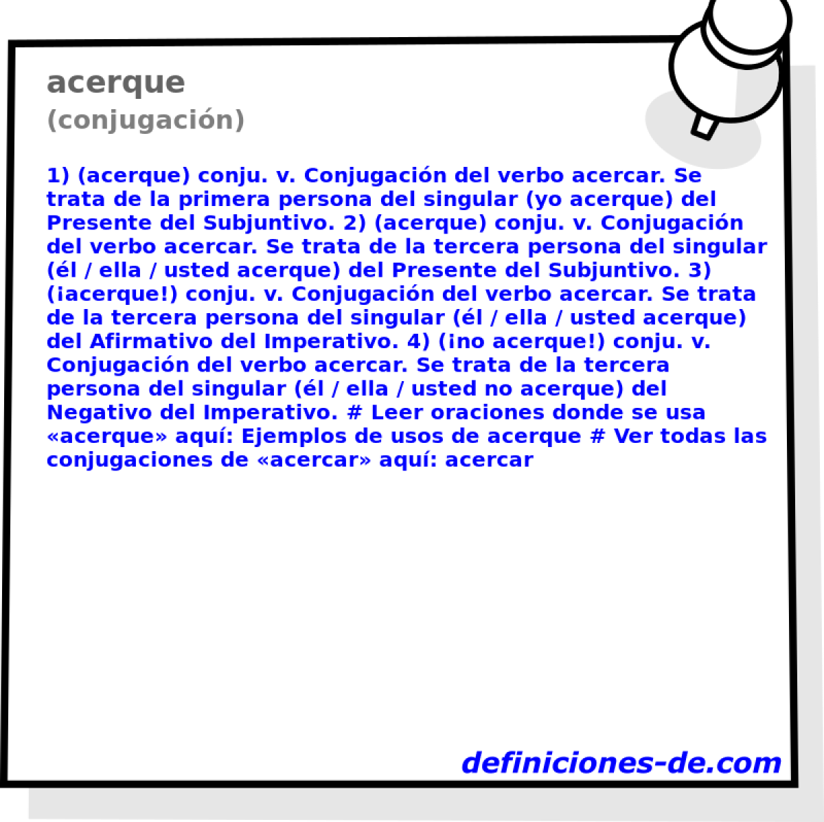 acerque (conjugacin)