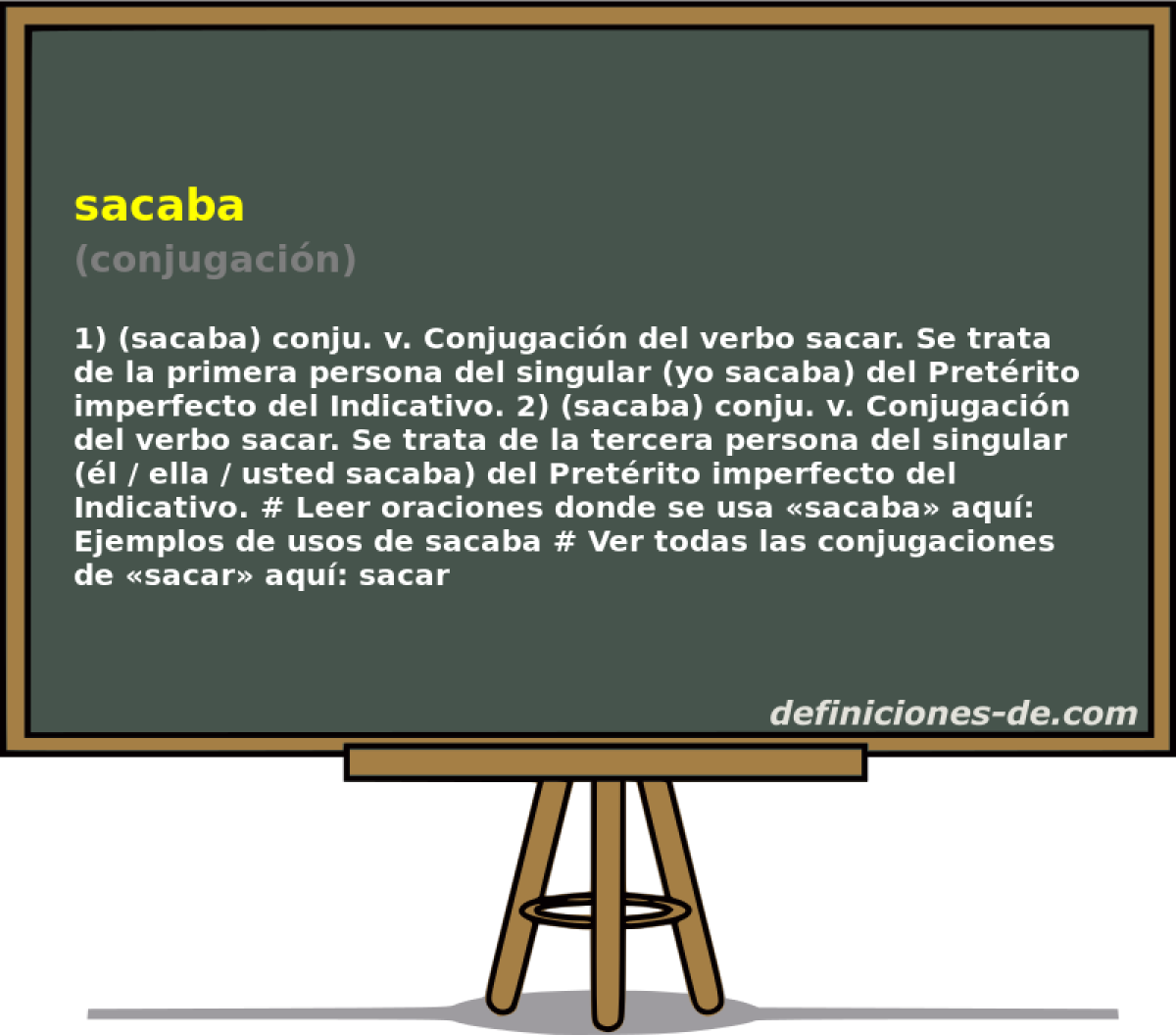 sacaba (conjugacin)
