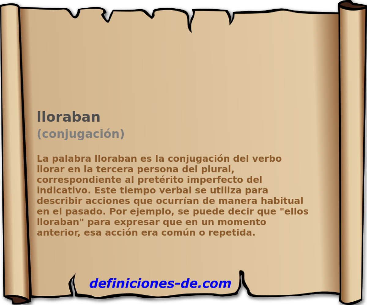 lloraban (conjugación)