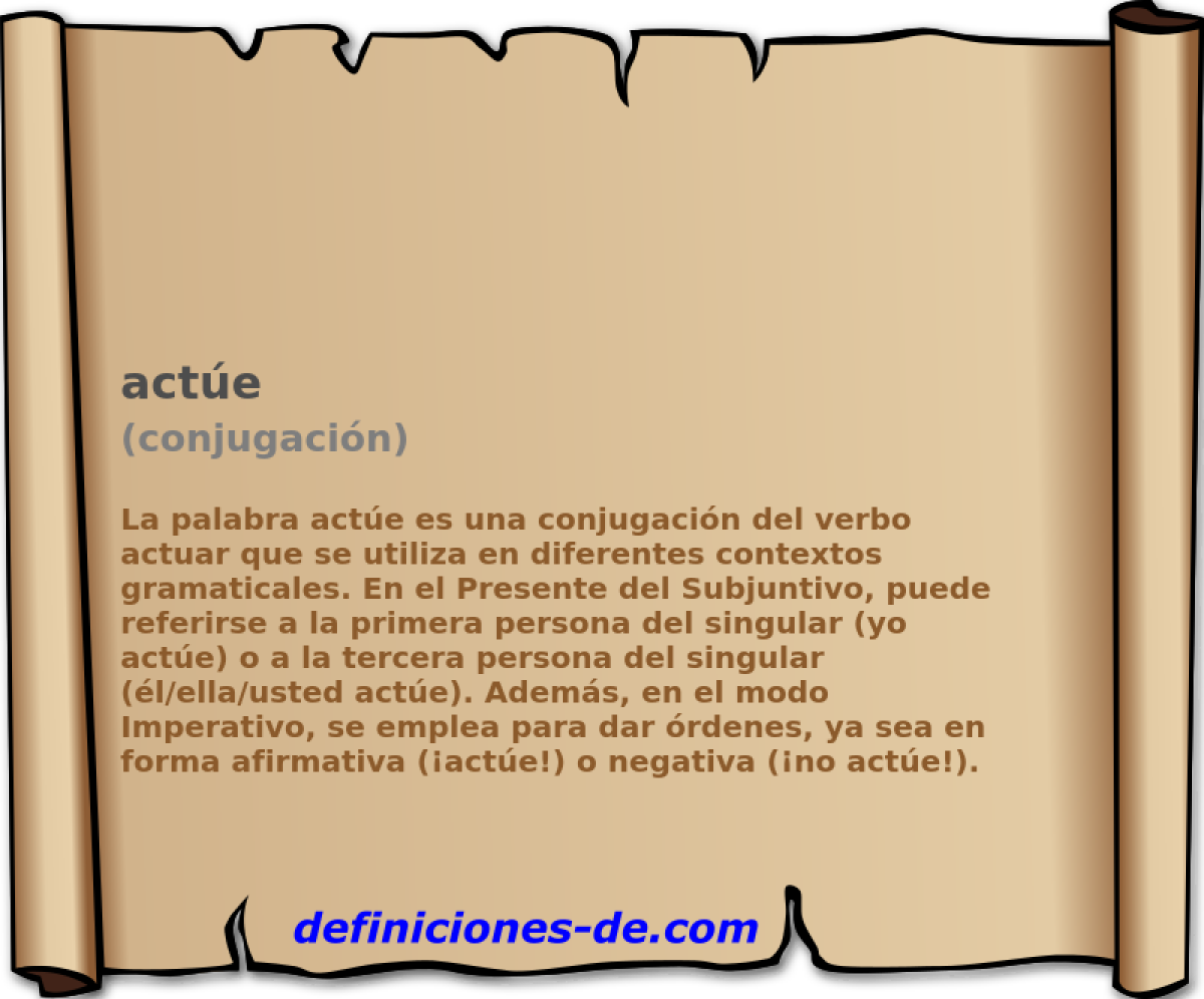 actúe (conjugación)