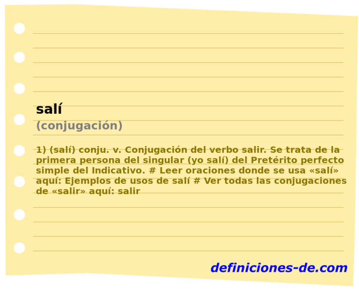 sal (conjugacin)