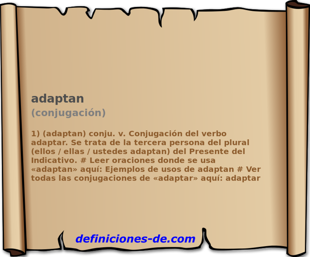 adaptan (conjugacin)