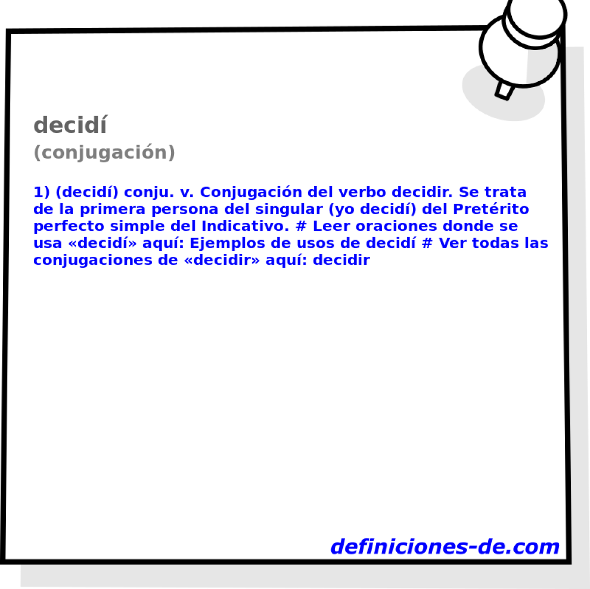 decid (conjugacin)