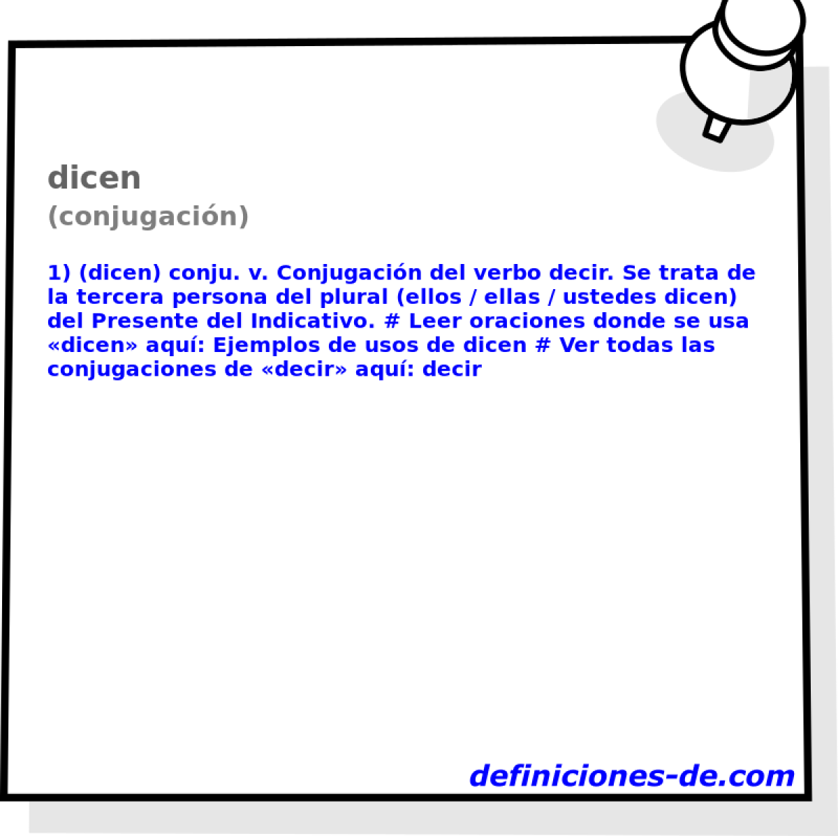 dicen (conjugacin)