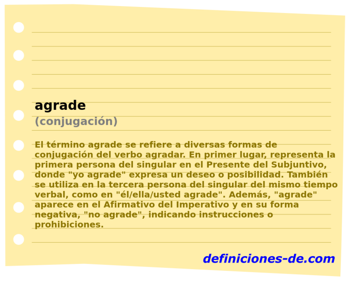 agrade (conjugaci�n)