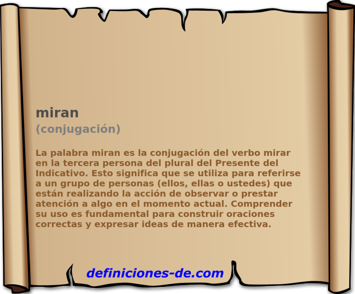 miran (conjugaci�n)