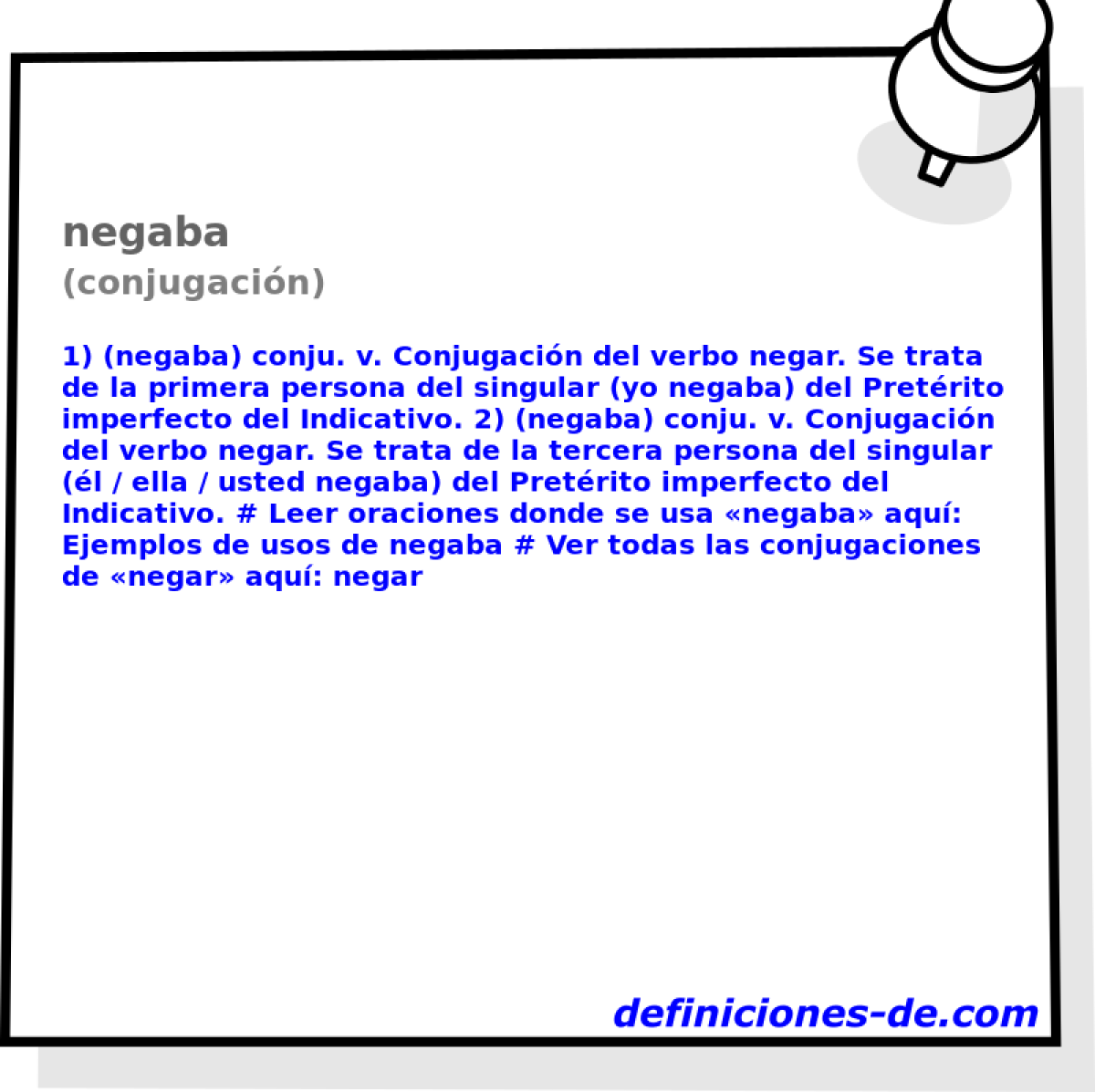 negaba (conjugacin)