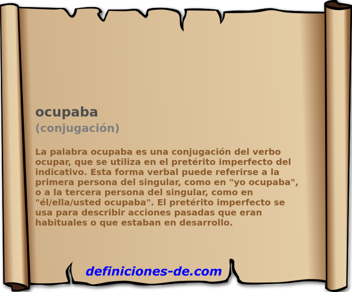 ocupaba (conjugación)