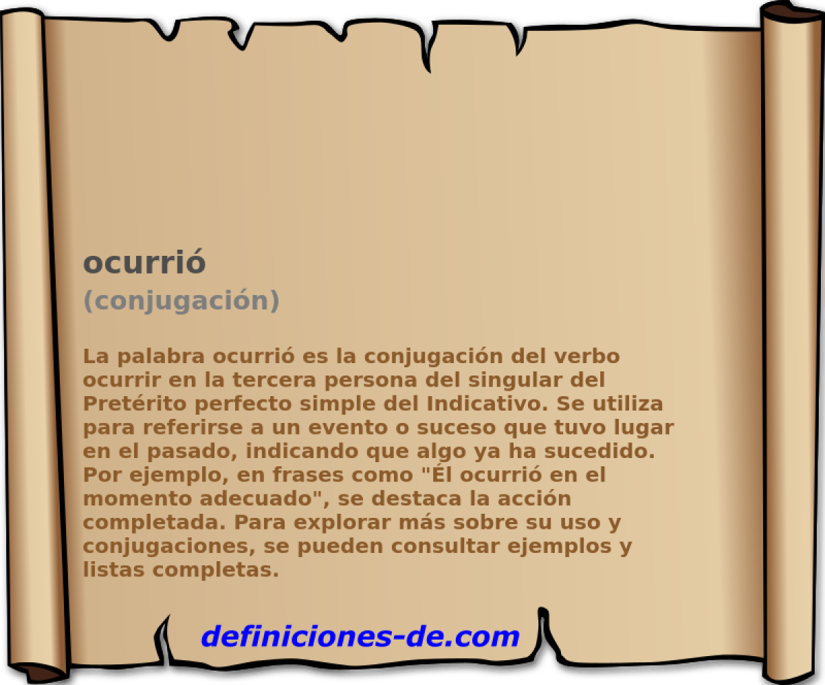 ocurrió (conjugación)