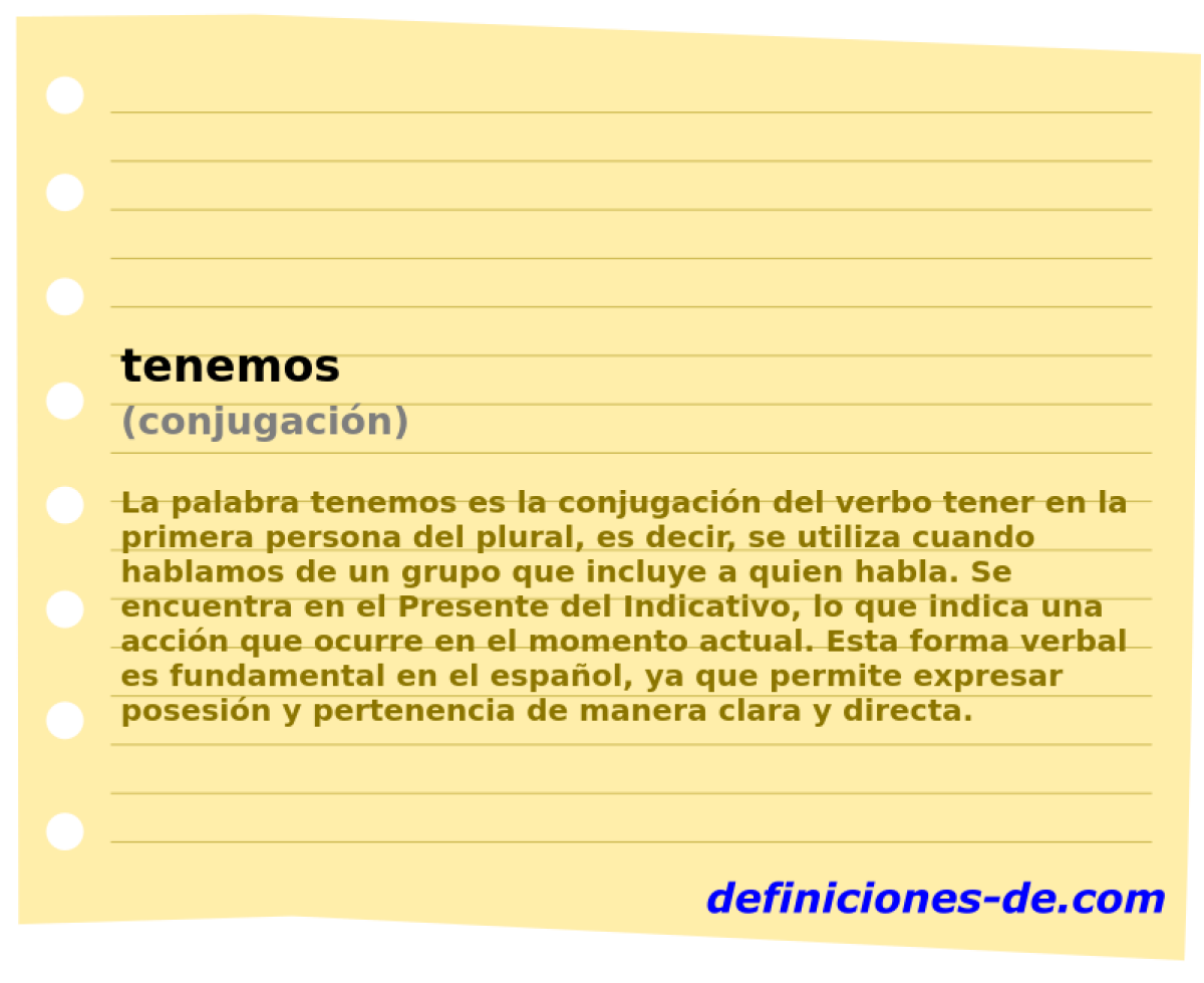 tenemos (conjugaci�n)