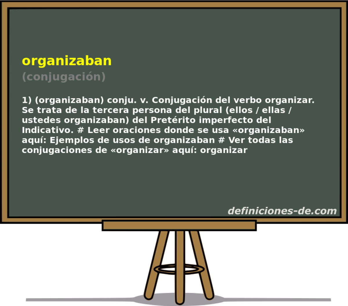 organizaban (conjugacin)