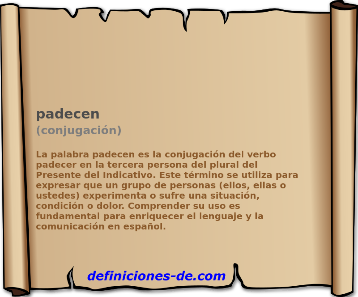 padecen (conjugación)