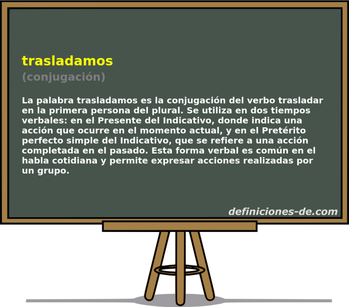 trasladamos (conjugaci�n)