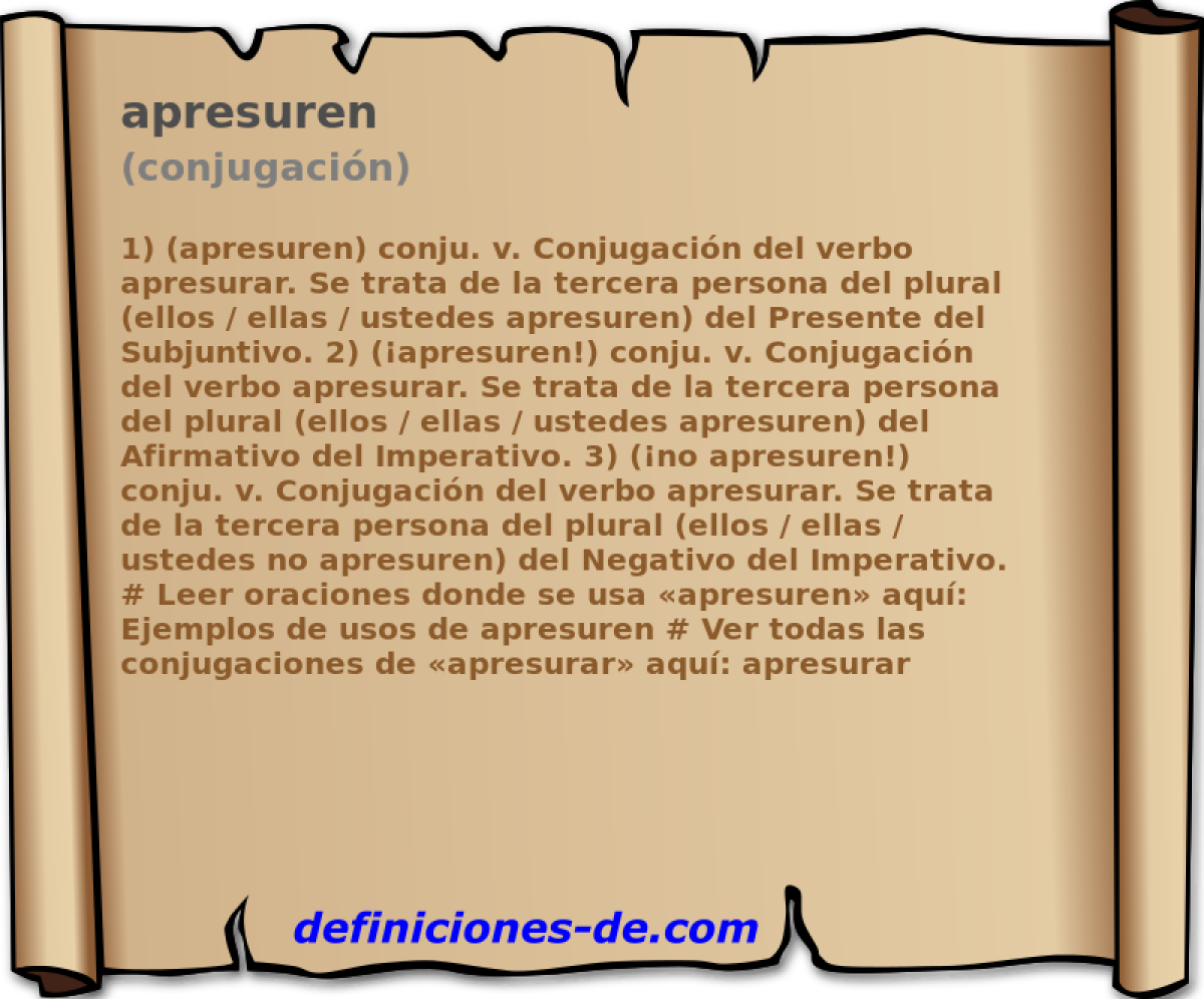 apresuren (conjugacin)