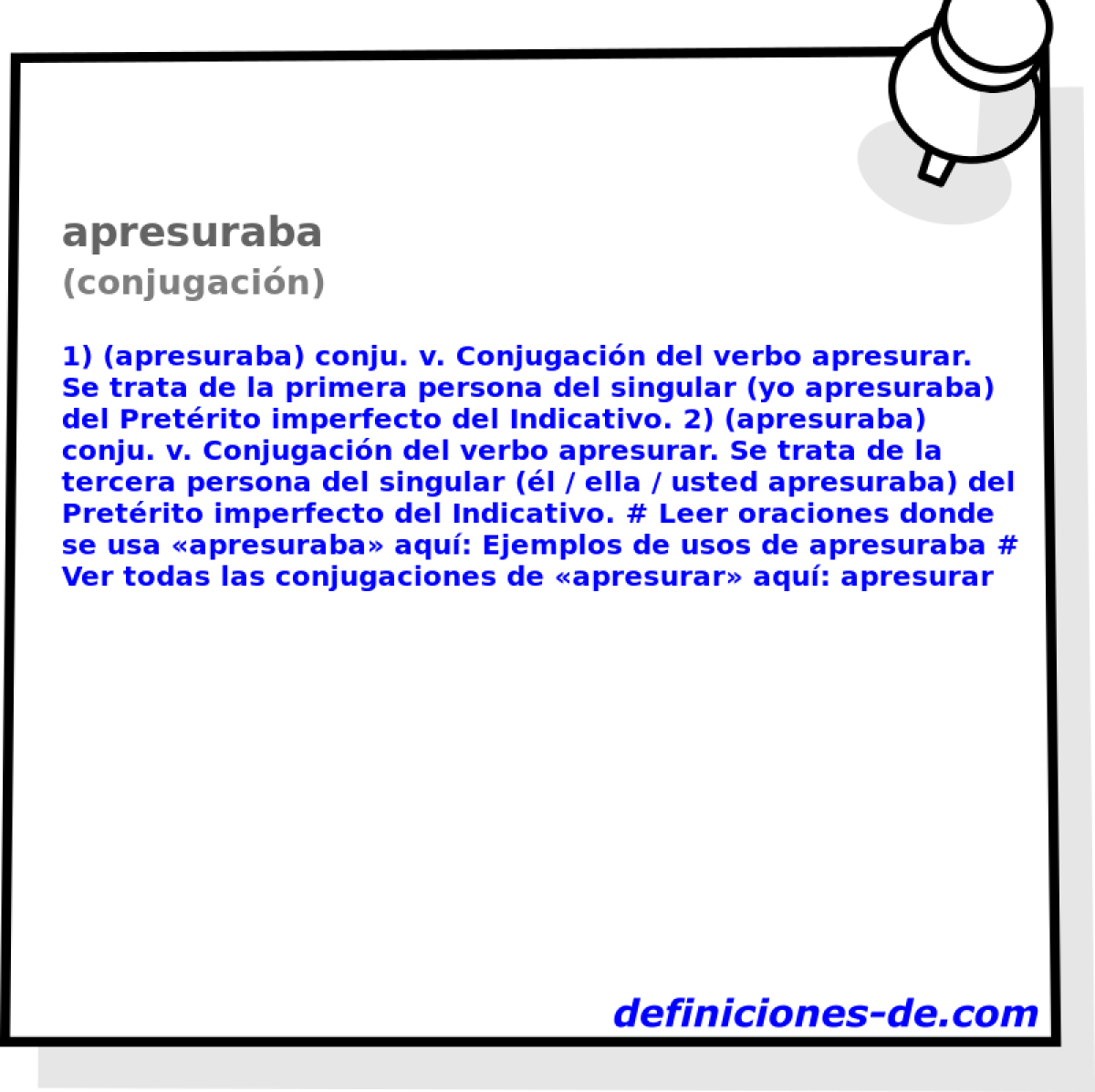 apresuraba (conjugacin)