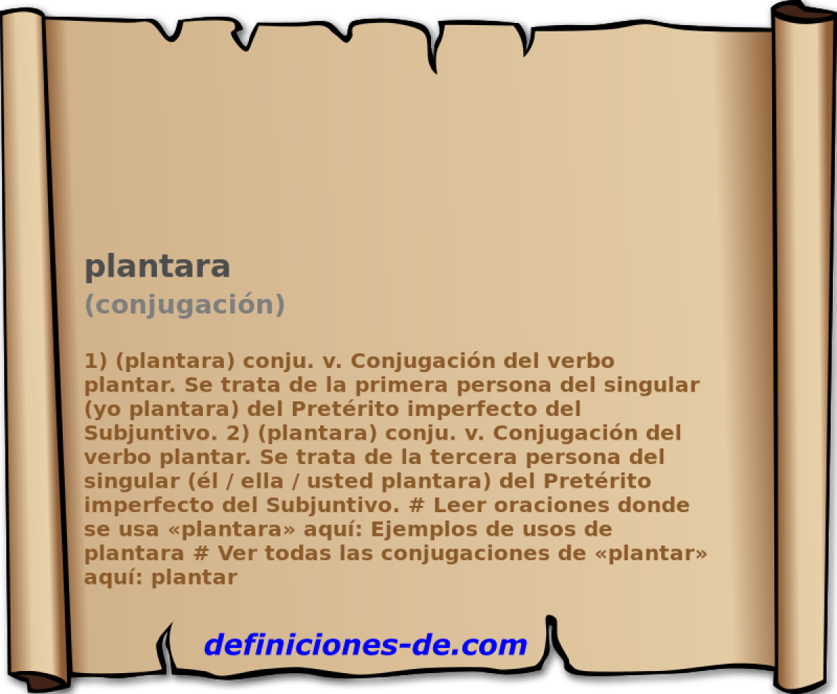 plantara (conjugacin)