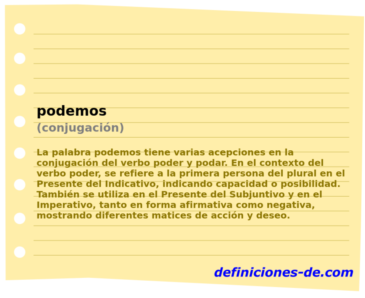 podemos (conjugaci�n)