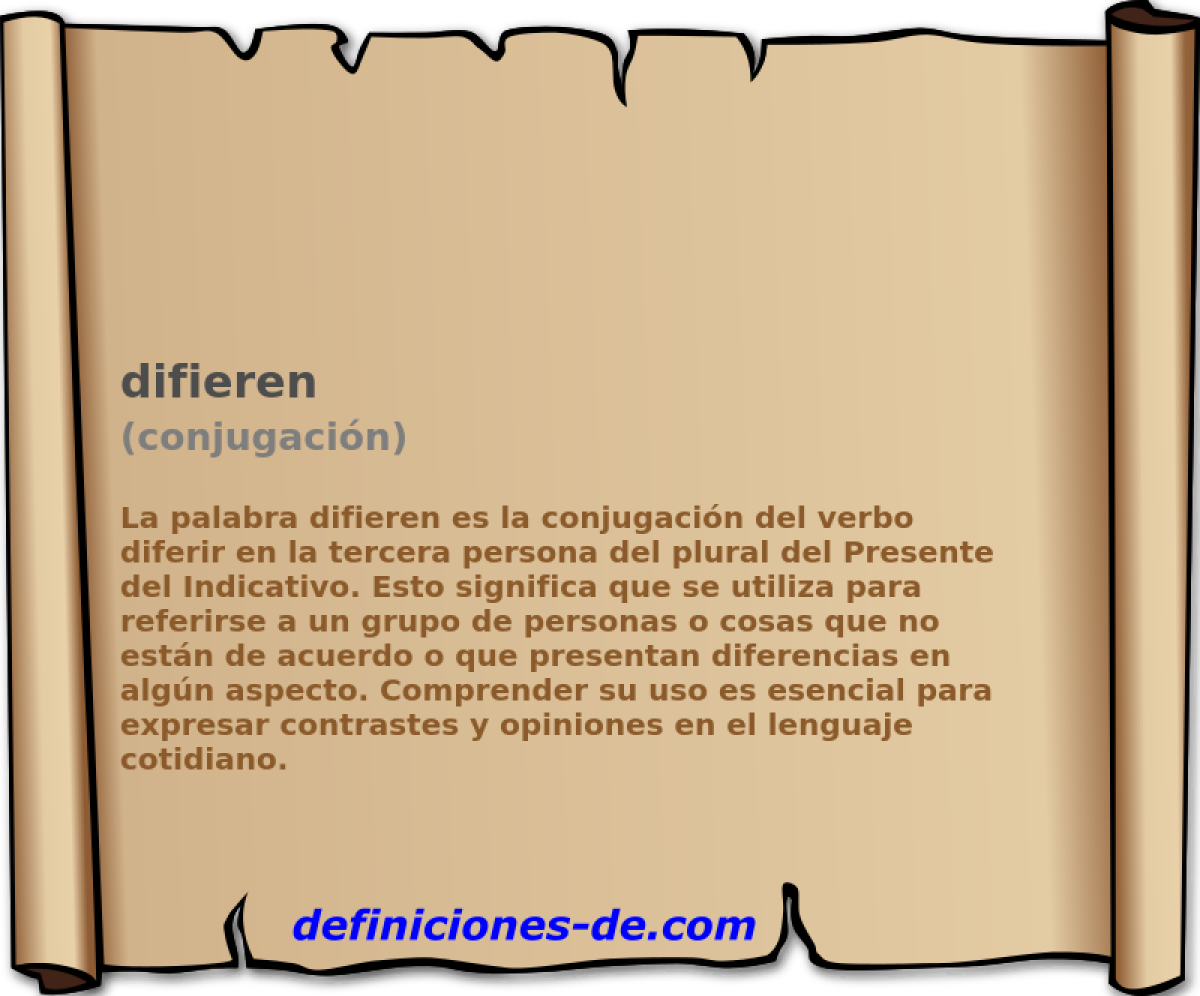 difieren (conjugaci�n)