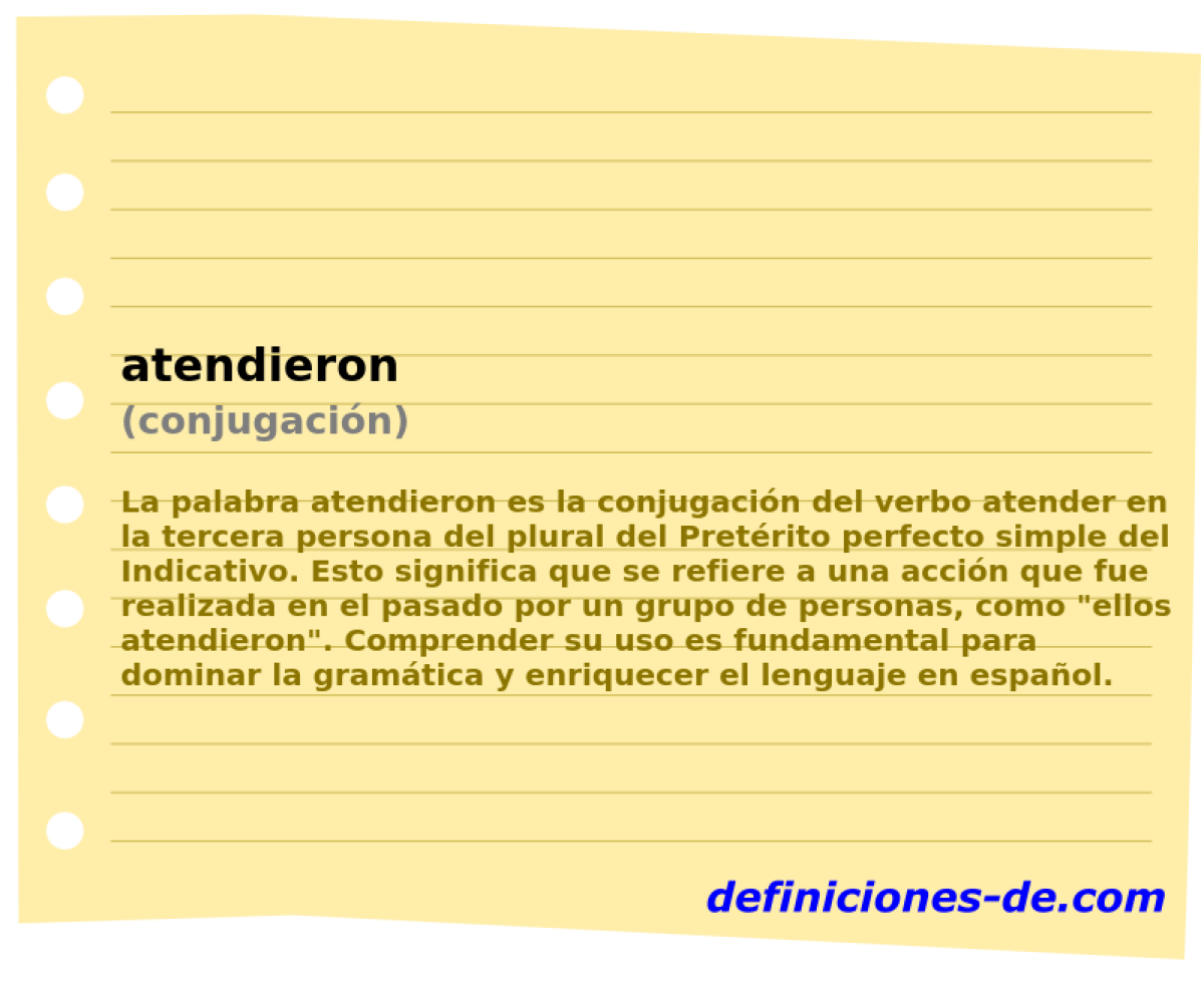 atendieron (conjugación)