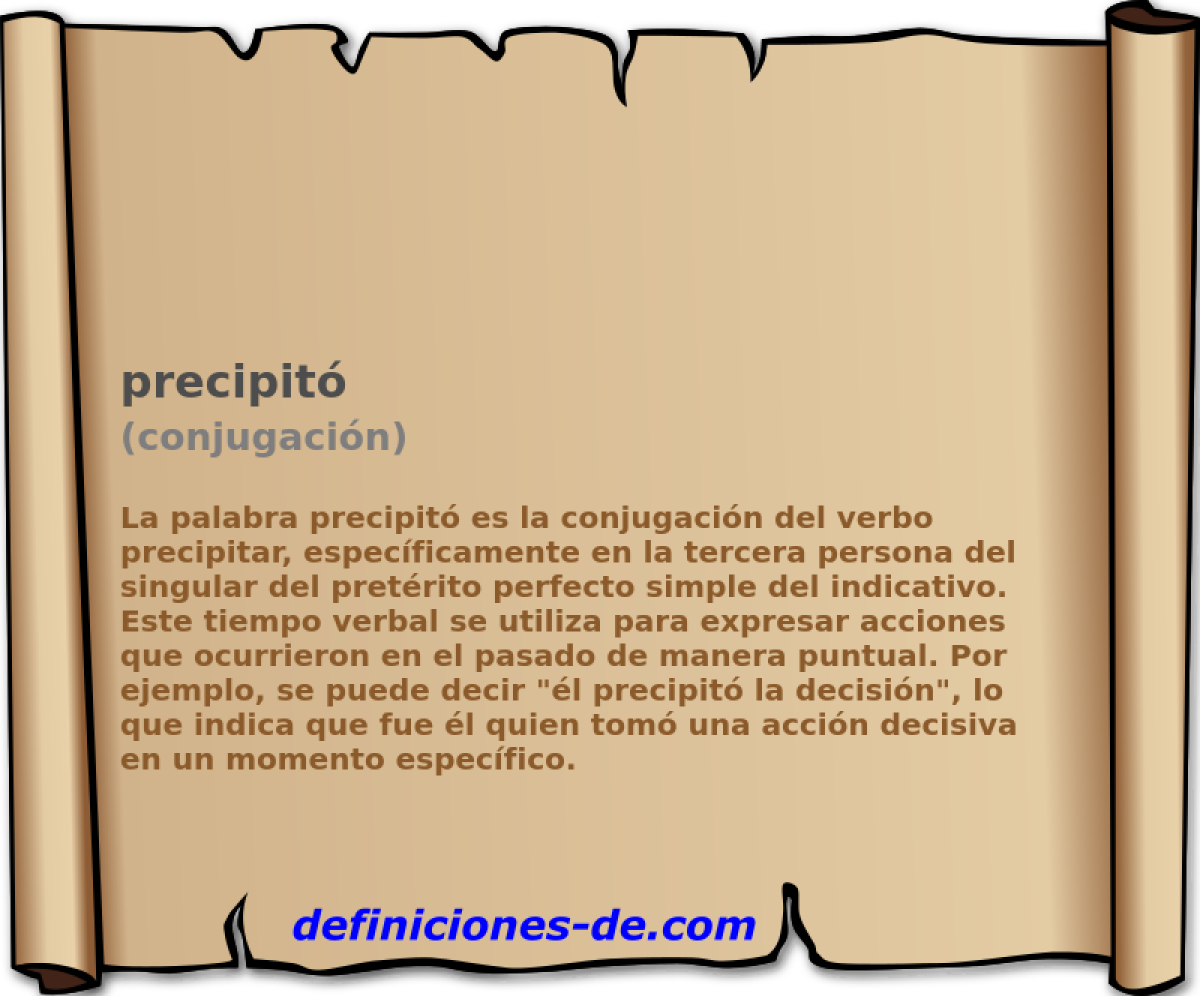 precipit� (conjugaci�n)