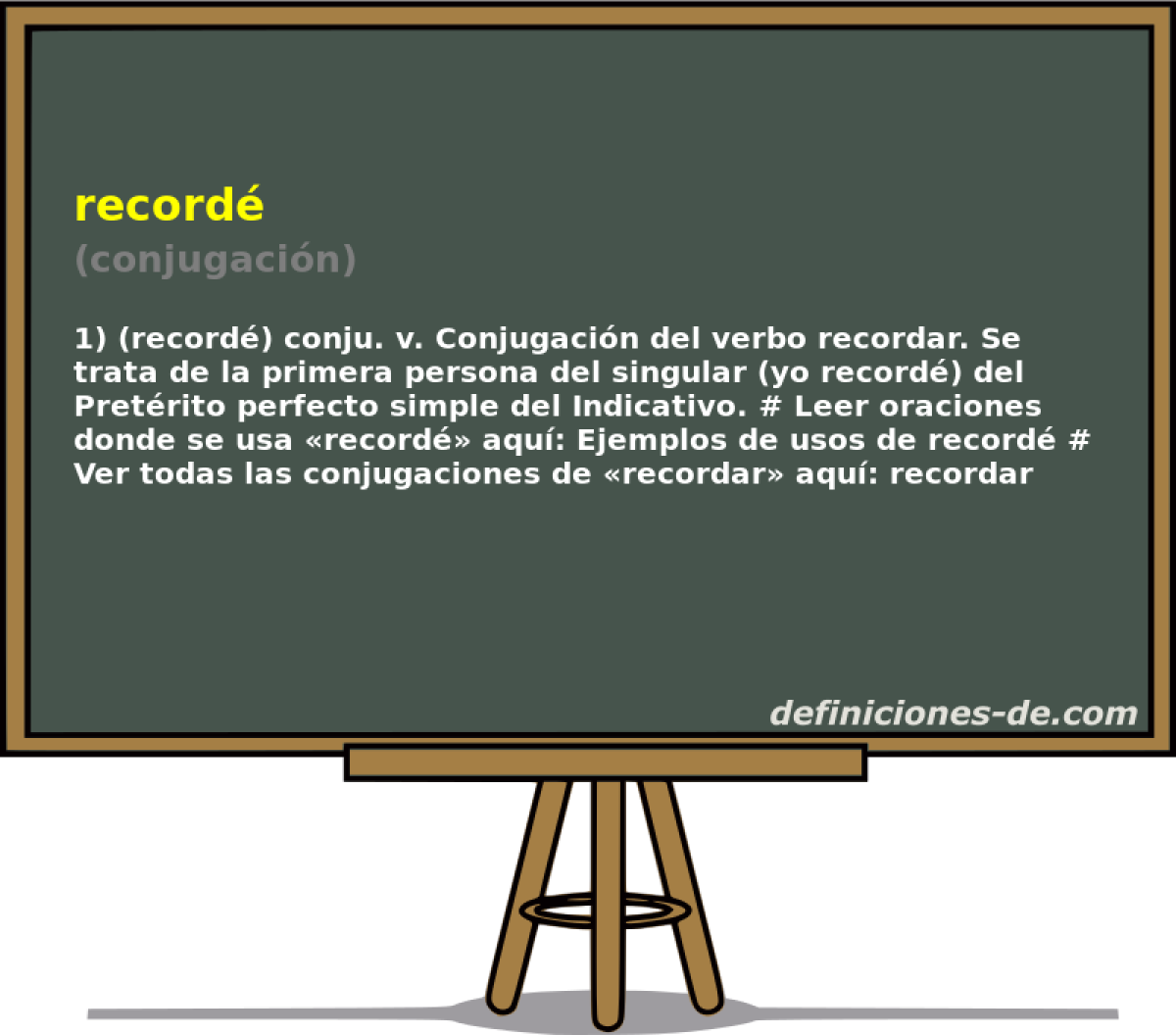 record (conjugacin)