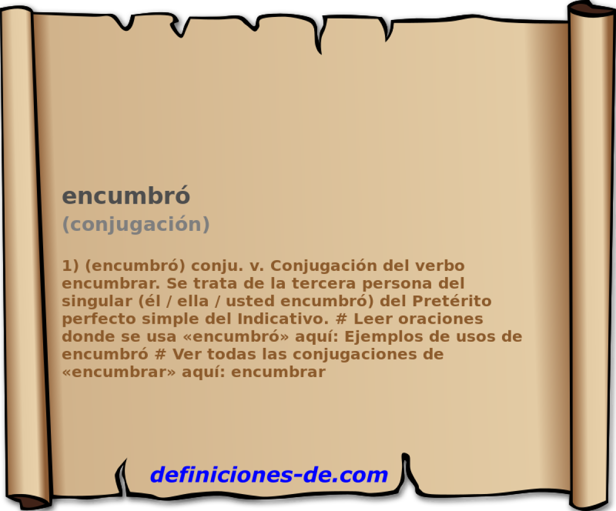 encumbr (conjugacin)