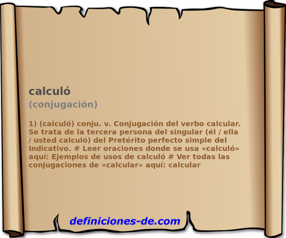 calcul (conjugacin)