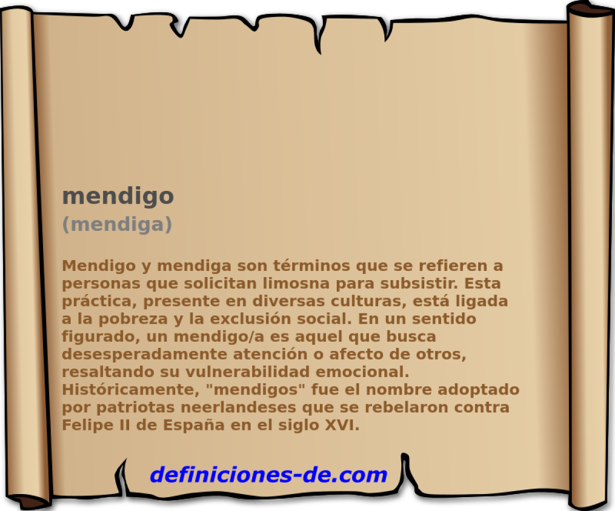 mendigo (mendiga)