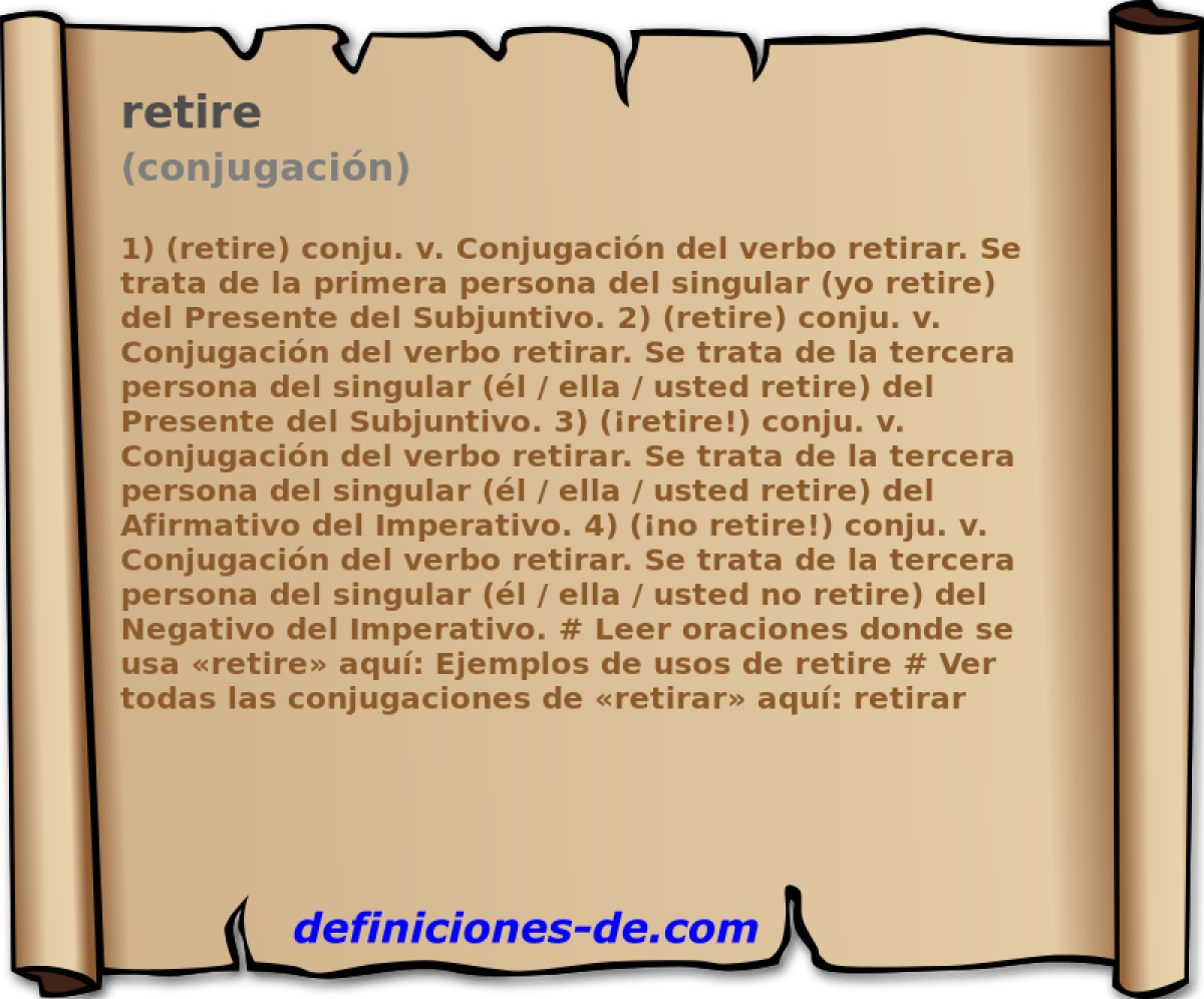 retire (conjugacin)