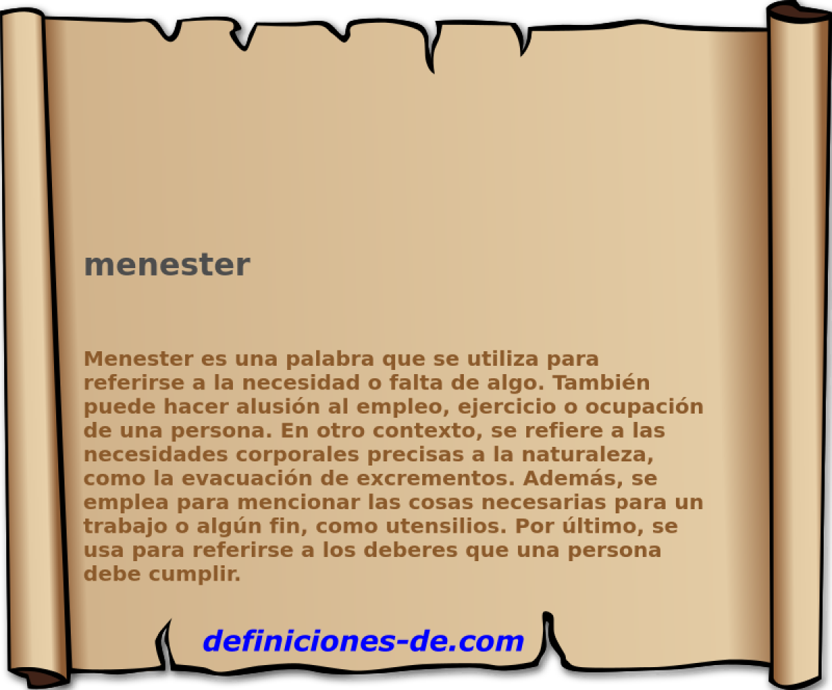 menester 