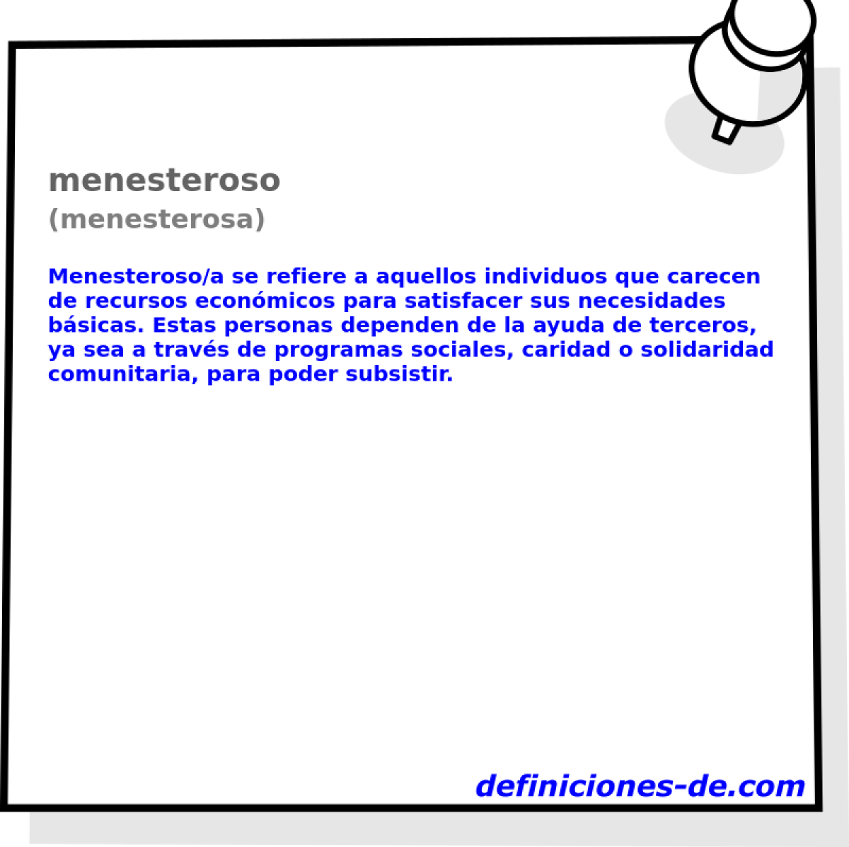 menesteroso (menesterosa)